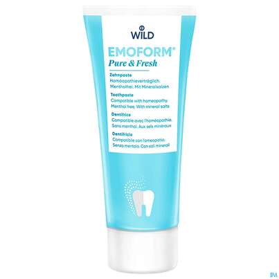 Sie sehen eine Packung Zahnpaste Emoform Pure +fresh 75ml, Produktbild: 04 Zahnpaste Emoform Pure +fresh 75ml, A-Nr.: 5564598 - 04