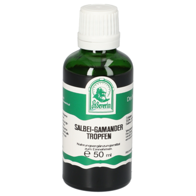Sie sehen eine Packung SALBEI-GAMANDER TROPFEN 50 ML, Produktbild: 01 SALBEI-GAMANDER TROPFEN 50 ML, A-Nr.: 5902888 - 01