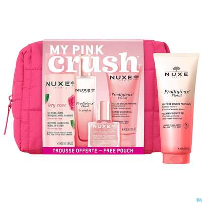 Sie sehen eine Packung Nuxe My Pink Crush Travel Kit Vr Mic Wat 100ml+ Prod B Mask75ml+cr15ml+hp Or Fl 10 1pk, Produktbild: 06 Nuxe My Pink Crush Travel Kit Vr Mic Wat 100ml+ Prod B Mask75ml+cr15ml+hp Or Fl 10 1pk, A-Nr.: 5984047 - 06