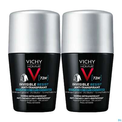 Sie sehen eine Packung Vichy Homme Deo/roll-on/72h Anti-flecken Dp 100ml, Produktbild: 01 Vichy Homme Deo/roll-on/72h Anti-flecken Dp 100ml, A-Nr.: 5893801 - 01