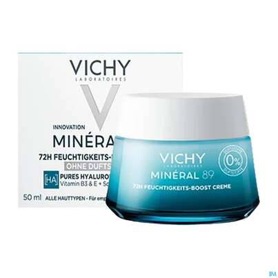 Sie sehen eine Packung Vichy Mineral 89 Creme Ohne Duftstoffe Reichhaltig Doppe 100ml, Produktbild: 09 Vichy Mineral 89 Creme Ohne Duftstoffe Reichhaltig Doppe 100ml, A-Nr.: 5890062 - 09