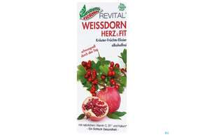 Weissdorn Herz+fit Granatapfel Revital Alkoholfrei Kraeuter Fruechte 330ml, A-Nr.: 3725790 - 01