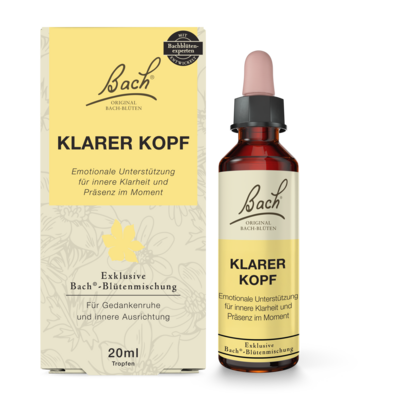 Sie sehen eine Packung Bach®- Blütenmischung KLARER KOPF, Produktbild: 01 Bach®- Blütenmischung KLARER KOPF, A-Nr.: 6146727 - 01