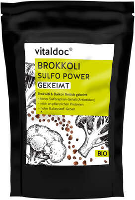 Sie sehen eine Packung vitaldoc® BIO Brokkoli gekeimt, Produktbild: 01 vitaldoc® BIO Brokkoli gekeimt, A-Nr.: 5983763 - 01
