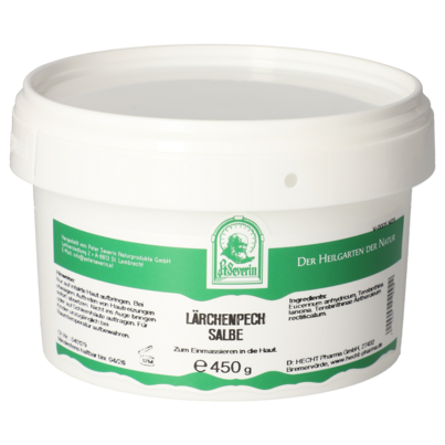 Sie sehen eine Packung LAERCHENPECHSALBE 450 G, Produktbild: 01 LAERCHENPECHSALBE 450 G, A-Nr.: 5730559 - 01