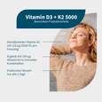 Sie sehen eine Packung NatuGena Vitamin D3 + K2 5000, Produktbild: 02 NatuGena Vitamin D3 + K2 5000, A-Nr.: 6147833 - 02