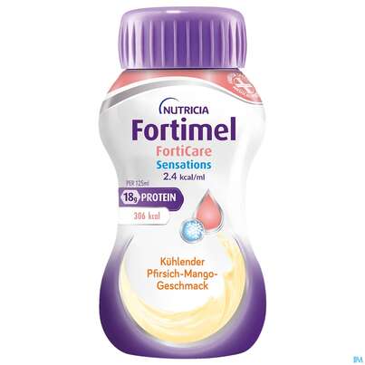 Fortimel/forticare 125ml Trinknahrung Kuehlender Pfirsich Mango 4st, A-Nr.: 5893244 - 01