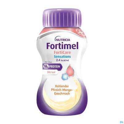 Fortimel/forticare 125ml Trinknahrung Kuehlender Pfirsich Mango 4st, A-Nr.: 5893244 - 02