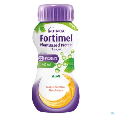 Fortimel/plantbased/protein 200ml Flasche Trinknahrung Kuerbis-karotte 4st, A-Nr.: 5954141 - 02