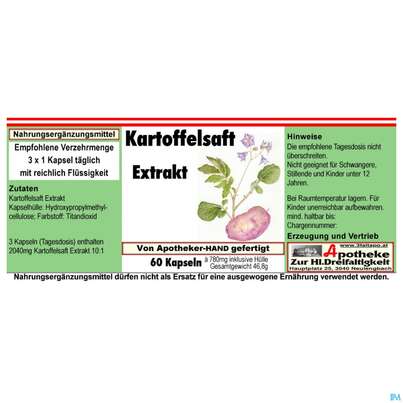 Kartoffelsaft Extrakt Kapseln 60st, A-Nr.: 4313196 - 03
