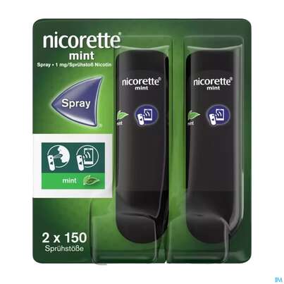 Nicorette Spray 1mg/spruehstoss Z.anw.i.d.mundhoehle lösung Mint 1st, A-Nr.: 3916136 - 01