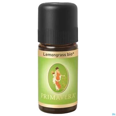 Sie sehen eine Packung Aetherische Oele Primavera Lemongrass Bio 10ml, Produktbild: 02 Aetherische Oele Primavera Lemongrass Bio 10ml, A-Nr.: 3160402 - 02
