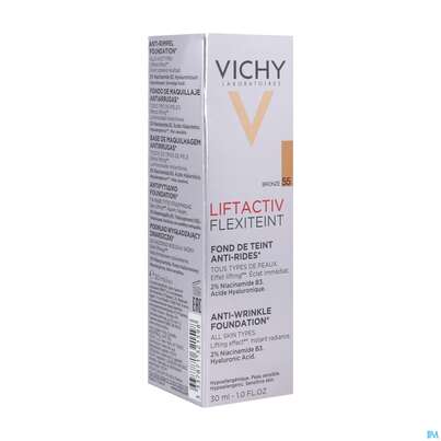 Sie sehen eine Packung Vichy Liftactiv/flexiteint Make Up Teint Nr 55 Bron 30ml, Produktbild: 06 Vichy Liftactiv/flexiteint Make Up Teint Nr 55 Bron 30ml, A-Nr.: 3392325 - 06