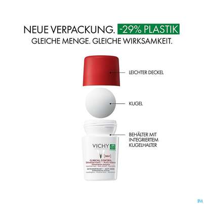 Vichy Deodorant Antitranspirant/roll-on Clinical Contr 96h 50ml, A-Nr.: 5571575 - 11