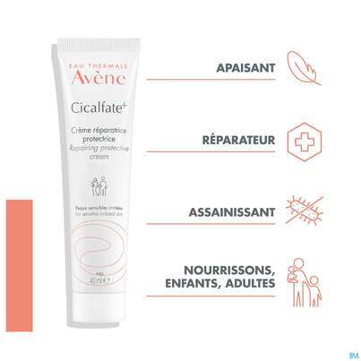 Sie sehen eine Packung Avène Cicalfate+ Akutpflege-creme 40ml, Produktbild: 32 Avène Cicalfate+ Akutpflege-creme 40ml, A-Nr.: 5185429 - 32