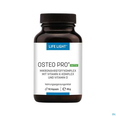 Sie sehen eine Packung Osteo Pro Aktiv Kapseln Life Light 90st, Produktbild: 02 Osteo Pro Aktiv Kapseln Life Light 90st, A-Nr.: 4288191 - 02