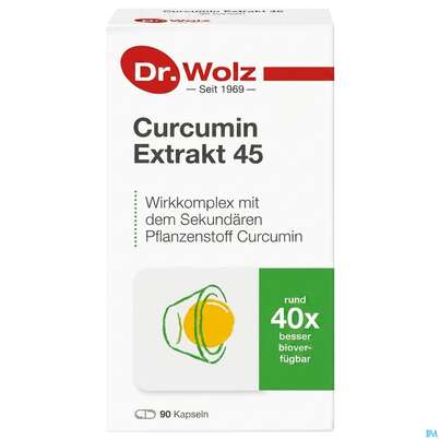 Curcumin Kapseln Extrakt 45 Dr.wolz Nr 60553 90st, A-Nr.: 4289983 - 02