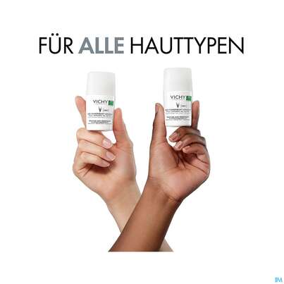 Sie sehen eine Packung Vichy Deo/roll-on Sensitive Anti-transpirant 48h 50ml, Produktbild: 04 Vichy Deo/roll-on Sensitive Anti-transpirant 48h 50ml, A-Nr.: 3724359 - 04
