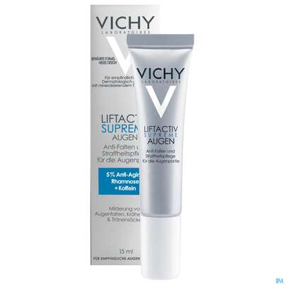 Sie sehen eine Packung Vichy Liftactiv Augenpflege 15ml, Produktbild: 06 Vichy Liftactiv Augenpflege 15ml, A-Nr.: 3894340 - 06