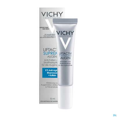 Sie sehen eine Packung Vichy Liftactiv Augenpflege 15ml, Produktbild: 07 Vichy Liftactiv Augenpflege 15ml, A-Nr.: 3894340 - 07