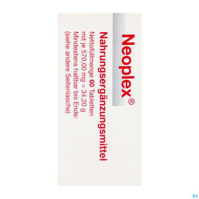 Sie sehen eine Packung Neoplex Tabl 60st, Produktbild: 06 Neoplex Tabl 60st, A-Nr.: 4089681 - 06