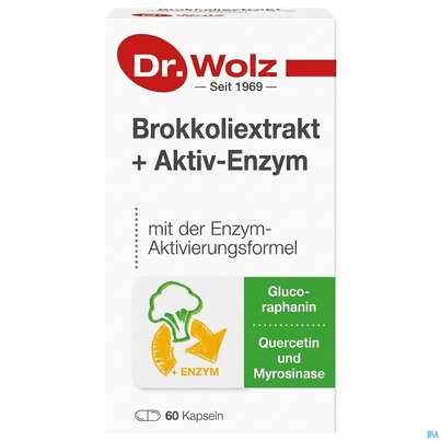 Sie sehen eine Packung Dr.wolz Brokkoliextrakt Kapseln +aktiv-enzym 60563 60st, Produktbild: 02 Dr.wolz Brokkoliextrakt Kapseln +aktiv-enzym 60563 60st, A-Nr.: 5133705 - 02