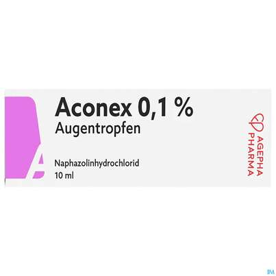 Sie sehen eine Packung Aconex Augentropfen 10ml, Produktbild: 01 Aconex Augentropfen 10ml, A-Nr.: 1304541 - 01