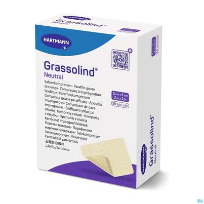 Kompressen Grassolind Neutral Salbenkompresse Steril 5x 5cm 50st, A-Nr.: 2368201 - 03