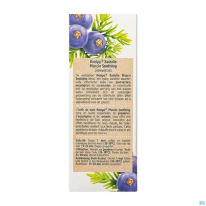Sie sehen eine Packung Kneipp Gesundheitsbad Muskel Aktiv Wacholder 100ml, Produktbild: 06 Kneipp Gesundheitsbad Muskel Aktiv Wacholder 100ml, A-Nr.: 3139632 - 06