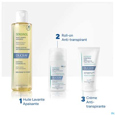 Sie sehen eine Packung Ducray Hidrosis Control Roll-on Anti-transpirant Neu 40ml, Produktbild: 14 Ducray Hidrosis Control Roll-on Anti-transpirant Neu 40ml, A-Nr.: 5724174 - 14