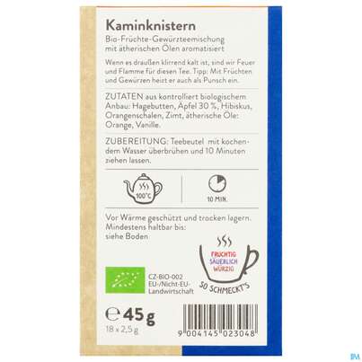 Sonnentor Fruechte-/gewuerz Tee Kaminknistern Bio 02304 18st, A-Nr.: 4039387 - 06