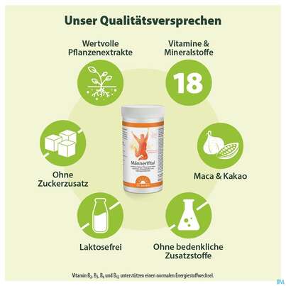 Sie sehen eine Packung Maenner Vital Pulver Dr.jacobs 350g, Produktbild: 04 Maenner Vital Pulver Dr.jacobs 350g, A-Nr.: 3747219 - 04