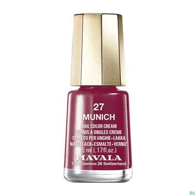 Sie sehen eine Packung Mavala Nagellacke 27 Munich 5ml, Produktbild: 02 Mavala Nagellacke 27 Munich 5ml, A-Nr.: 3652298 - 02