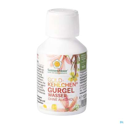 Sie sehen eine Packung Sonnenmoor Gurgelwasser Ohne Alkohol 100ml, Produktbild: 01 Sonnenmoor Gurgelwasser Ohne Alkohol 100ml, A-Nr.: 3814772 - 01