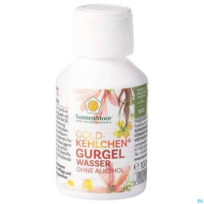 Sie sehen eine Packung Sonnenmoor Gurgelwasser Ohne Alkohol 100ml, Produktbild: 02 Sonnenmoor Gurgelwasser Ohne Alkohol 100ml, A-Nr.: 3814772 - 02