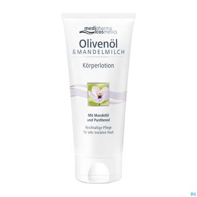 Sie sehen eine Packung Oliven -mandelmilch Koerperlotion 200ml, Produktbild: 01 Oliven -mandelmilch Koerperlotion 200ml, A-Nr.: 3698248 - 01