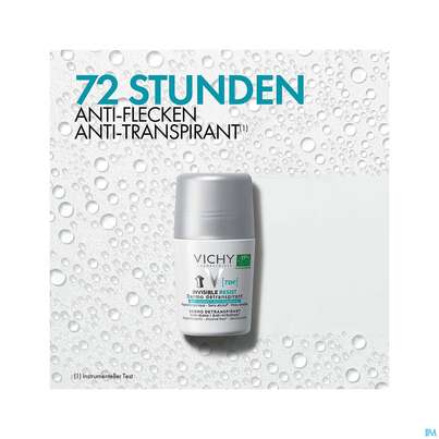 Sie sehen eine Packung Vichy Deo/roll-on 72h Anti-flecken Invisible 50ml, Produktbild: 04 Vichy Deo/roll-on 72h Anti-flecken Invisible 50ml, A-Nr.: 5818314 - 04