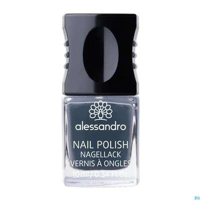 Sie sehen eine Packung Alessandro Nagellack 176 New York Grey 10ml, Produktbild: 01 Alessandro Nagellack 176 New York Grey 10ml, A-Nr.: 4626280 - 01