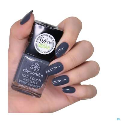 Sie sehen eine Packung Alessandro Nagellack 176 New York Grey 10ml, Produktbild: 04 Alessandro Nagellack 176 New York Grey 10ml, A-Nr.: 4626280 - 04