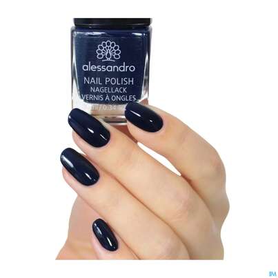 Sie sehen eine Packung Alessandro Nagellack 912 Urban Denim 10ml, Produktbild: 04 Alessandro Nagellack 912 Urban Denim 10ml, A-Nr.: 4626392 - 04