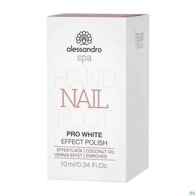 Sie sehen eine Packung Alessandro Nagellack Pro White Lack 10ml, Produktbild: 04 Alessandro Nagellack Pro White Lack 10ml, A-Nr.: 5178122 - 04
