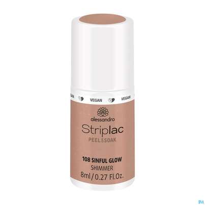 Sie sehen eine Packung Alessandro Striplac Sinful Glow 8ml, Produktbild: 01 Alessandro Striplac Sinful Glow 8ml, A-Nr.: 5191039 - 01