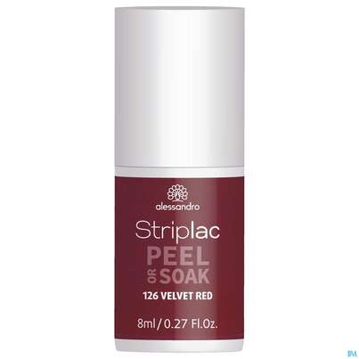 Sie sehen eine Packung Alessandro Striplac Velvet Red 8ml, Produktbild: 01 Alessandro Striplac Velvet Red 8ml, A-Nr.: 5191223 - 01