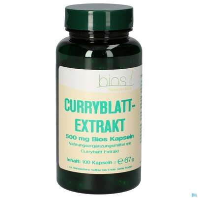 Bios Curryblattextrakt 500mg 100 Kapseln, A-Nr.: 4334057 - 01
