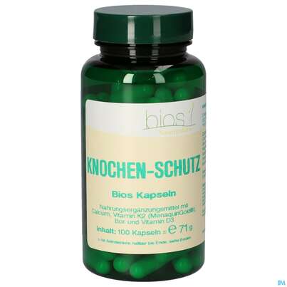 Sie sehen eine Packung Bios Knochen Schutz 100 Kapseln, Produktbild: 01 Bios Knochen Schutz 100 Kapseln, A-Nr.: 4341494 - 01