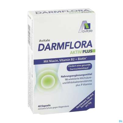 Darmflora Kapseln Aktiv Plus 100mrd. Bakterien +7 Vit 40st, A-Nr.: 5431213 - 02