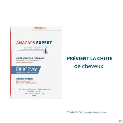 Sie sehen eine Packung Ducray Anacaps F.d.haar Haarausfall Kapseln Expert23 90st, Produktbild: 19 Ducray Anacaps F.d.haar Haarausfall Kapseln Expert23 90st, A-Nr.: 5688886 - 19