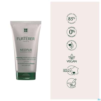 Sie sehen eine Packung Furterer Neopur Ausgleichendes Anti-schuppen Shampoo Für Fettige 150ml, Produktbild: 13 Furterer Neopur Ausgleichendes Anti-schuppen Shampoo Für Fettige 150ml, A-Nr.: 5595682 - 13
