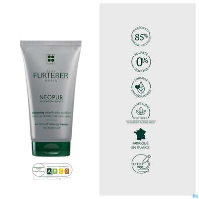 Sie sehen eine Packung Furterer Neopur Ausgleichendes Anti-schuppen Shampoo Für Fettige 150ml, Produktbild: 21 Furterer Neopur Ausgleichendes Anti-schuppen Shampoo Für Fettige 150ml, A-Nr.: 5595682 - 21