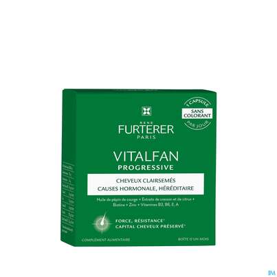 Sie sehen eine Packung Furterer Vitalfan Progressive 30 St, Produktbild: 02 Furterer Vitalfan Progressive 30 St, A-Nr.: 5439982 - 02